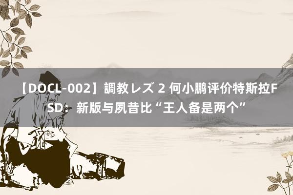 【DOCL-002】調教レズ 2 何小鹏评价特斯拉FSD：新版与夙昔比“王人备是两个”