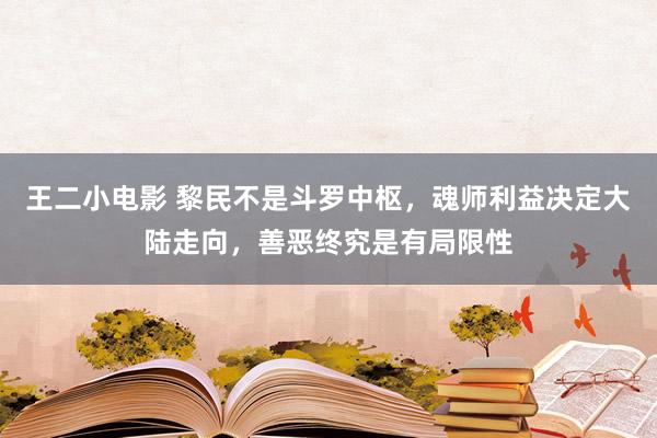 王二小电影 黎民不是斗罗中枢，魂师利益决定大陆走向，善恶终究是有局限性