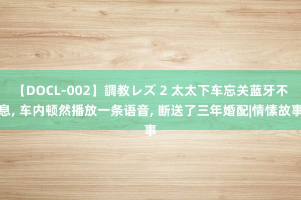 【DOCL-002】調教レズ 2 太太下车忘关蓝牙不息， 车内顿然播放一条语音， 断送了三年婚配|情愫故事