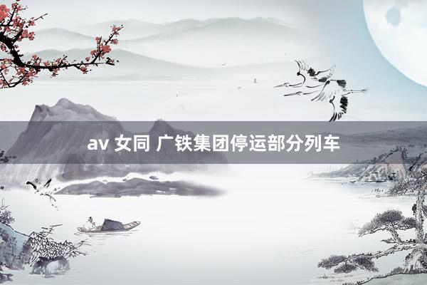 av 女同 广铁集团停运部分列车