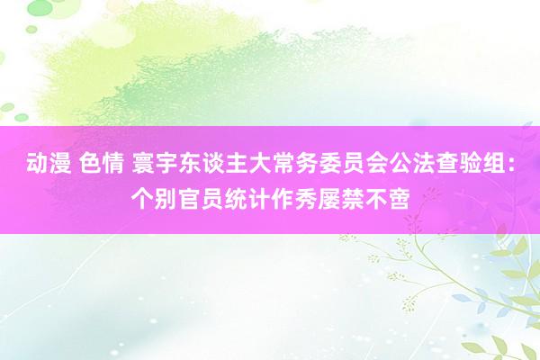 动漫 色情 寰宇东谈主大常务委员会公法查验组：个别官员统计作秀屡禁不啻